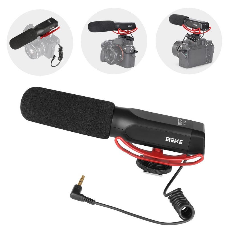 Meke Meike MK-MP2 Camera Shotgun Microphone Uni-Directional Cardioid Condenser Photography Interview Video Mic Compatible with Sony Digital Camera Camcorder with Standard 3.5mm Port - Image 3